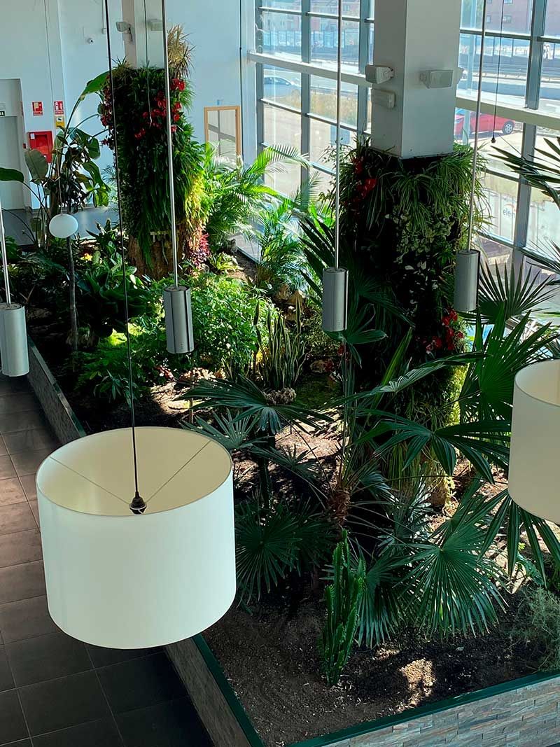 Jardín vertical en interior